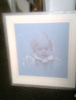 Hildegard Bartoschek-Grunert 1920-2013 " Mädchenportrait im Sonntagskleid" signiert 1991 datiert - Sternenfels