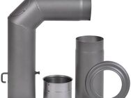 Firefix Ofenrohr, (Set), Bogen, 150 mm, 90 °, Stahlblech, mit Verlängerung