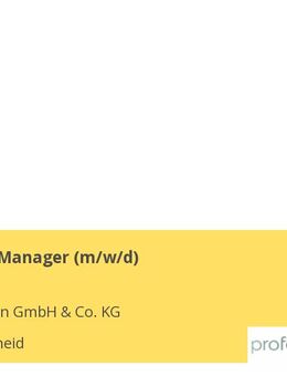 HR Project Manager (m/w/d) - Lüdenscheid