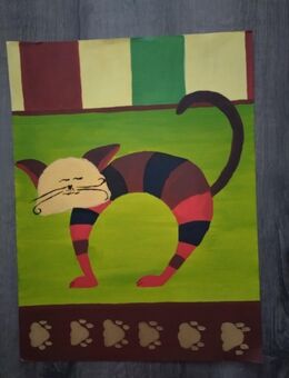 Acrylbild Katze abstrakt 42 x 56 cm Unikat - Naumburg (Saale)