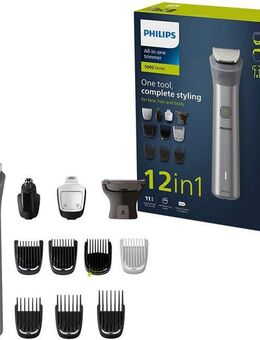 Philips Multifunktionstrimmer Series 5000 MG5940/15, All-in-One Trimmer, 12-in-1 für Gesicht, Körper und Kopfhaare