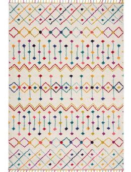 FLAIR RUGS Teppich PRAIRIE, rechteckig, Höhe: 20 mm, mit Fransen und verspieltem Design