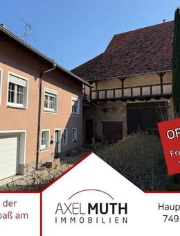 OPENHOUSE am 24.10 von 15:00h-15-15:45h Landleben genießen.: Ihr neues Zuhause mit viel Platz in Haus, Scheune und Hof - Ittlingen