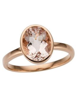 Firetti Goldring Schmuck Geschenk Gold 585 Damenring Goldring Edelstein Farbstein, mit Morganit
