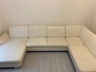 Leder Sofa, Weiß, U Form - Düsseldorf