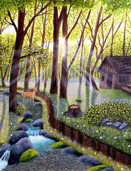 Mein Kunstwerk "Waldbach", 50 x 60 cm - Merchweiler