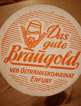 VEB Getränkekombinat Erfurt Braugold Bierdeckel Thüringen - Nürnberg
