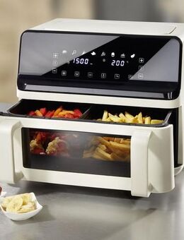 Digitale 9L Airfryer Heißluftfritteuse mit Touchdisplay wie neu. - Plößberg