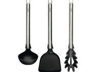 Käfer Kochbesteck-Set Käfer Edelstahl Küchenhelfer (Set, 3-tlg., 1 x Spaghetti-Heber, 1 x Pfannenwender, 1 x Schöpfkelle), 3-tlg. Set aus Edelstahl & Silikon, hitzebeständig, ergonomisch