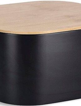 Zeller Present Brotkasten, Stahl, (1-tlg), mit Bambusdeckel