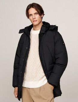 Tommy Hilfiger Parka ROCKIE UTILITY PARKA Winterjacke, Outdoorjacke hoch geschlossen, Stehakragen mit Fellimitat