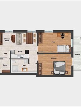 Bezugsfertig - schöne helle Wohnung (3 Zi.) m. Balkon (Whg. 12) - Grafing (München)