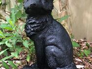 Fuchs, Steinskulptur, Fuchs Tierfiguren, Fuchs Gartenfiguren, Stein schwarz - Heek
