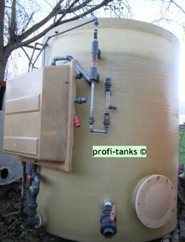 P52 - Polyestertank 6-10 m³ GFK-Tank Mischtank Soletank inkl. Mischstation Mischbehälter Reichtank stehend - Nordhorn