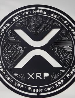 Blechschild Ripple XRP – Metall Wanddeko, Wandbild, Krypto-Währung, Blogchain - Miltach