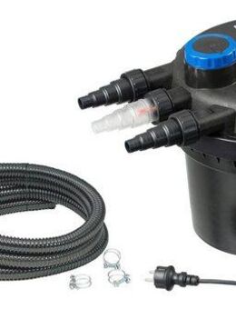 Ubbink Teichfilter Druckfilter BioPressure II 6000 Plus (Set), 6.000 l/h, inkl. UV-C Gerät und Teichpumpe