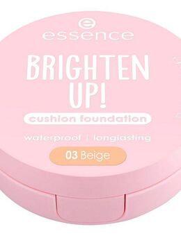 Essence Foundation BRIGHTEN UP! cushion foundation, Flüssige Textur, aufbaubare Deckkraft, wasserfest, aufhellend