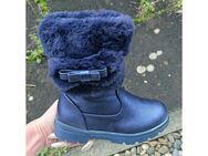 Gr. 31, gefütterte Winter Stiefel / Snow Boots, dkl.-blau, glänzend - Bruchköbel