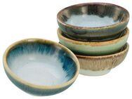 CreaTable Dipschale Cascade, Schale 4-tlg, Steinzeug, (Set, 4-tlg), Rekativglasur, Healthy Food