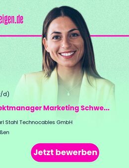 Projektmanager Marketing Schwerpunkt Markterschließung (m/w/d) - Süßen