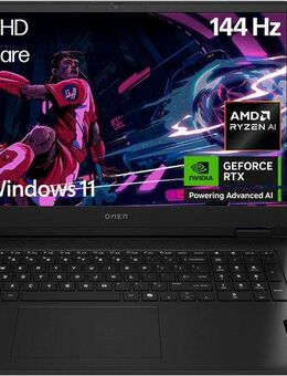 HP OMEN 17-db1071ng Gaming-Notebook (43,9 cm/17,3 Zoll, AMD Ryzen™ AI 7 350, GeForce RTX 5050, 1000 GB SSD)