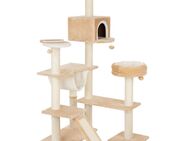 Kratzbaum Knusperhäuschen mit Leiter - beige