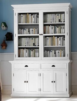 NovaSolo Esszimmerschrank Landhausstil weiß Buffetschrank Küchenschrank Massivholz Halifax BCA594 - Enger (Widukindstadt)