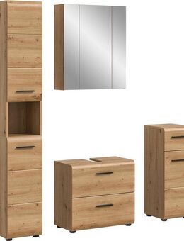 INOSIGN Badezimmer-Set, (Set, 4-St), Florenz, Badkombination 4-tlg., Artisan Oak NB, Hochschrank, WBU