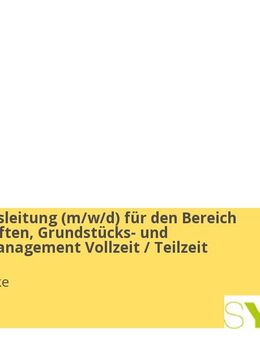 Sachgebietsleitung (m/w/d) für den Bereich Liegenschaften, Grundstücks- und Gebäudemanagement Vollzeit / Teilzeit - Syke