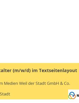 Mediengestalter (m/w/d) im Textseitenlayout - Weil der Stadt