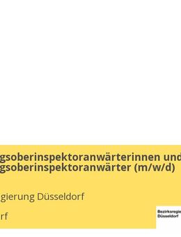 Vermessungsoberinspektoranwärterinnen und Vermessungsoberinspektoranwärter (m/w/d) - Düsseldorf