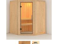 Karibu Sauna Larin, BxTxH: 151 x 151 x 198 cm, 68 mm, (Set) ohne Ofen