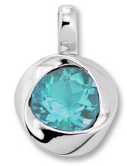 ONE ELEMENT Kettenanhänger Blau Topas Anhänger aus 925 Silber, Damen Silber Schmuck