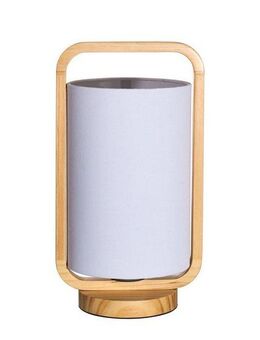 Pauleen Tischleuchte Woody Charm max. 20W Holz / Stoff, ohne Leuchtmittel, E27
