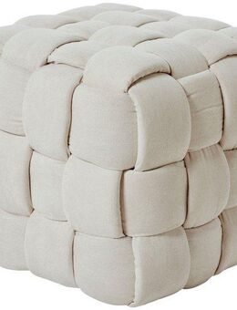 Jahnke Hocker WEB ART S, Hocker, Couchtisch, Beistelltisch gepolstert in edler Flechtoptik