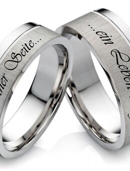 Elegante Edelstahlringe E039 ohne Stein mit Außengravur - Aholming