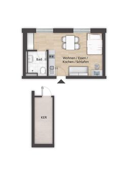 Neubau Erstvermietumg 1- Zimmer mit Küche - Bamberg