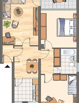 3-Zimmer-Wohnung in Unna Süd mit Neuen Badezimmer und Balkon - Unna