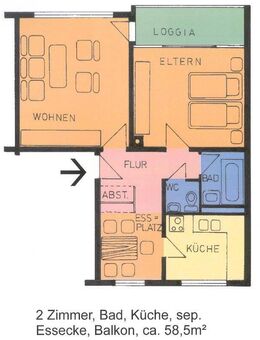 Hübsche 2 Zimmer-Wohnung in ruhiger Lage - Kassel
