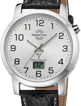 MASTER TIME Funkuhr Basic MTGA-10294-12L, Armbanduhr, Quarzuhr, Herrenuhr, Datum, Langzeitbatterie