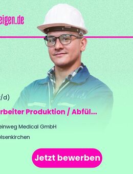 Mitarbeiter Produktion / Abfüllung (m/w/d) im Arzneimittelsektor - Gelsenkirchen