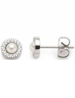 LEONARDO Paar Ohrstecker Ohrring Isa, mit Glasstein oder Perle (imitiert) und Zirkonia (synth)