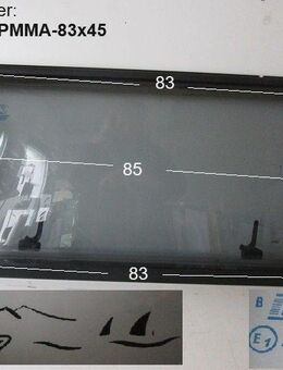 Hobby Wohnwagen Fenster ca 83 x 45 gebr. Parapress (zB 440 BJ94) V-X/B 43 R-001736 PMMA-XT B 12 - Schotten Zentrum