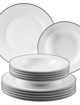 MÄSER Tafelservice NOLA, Geschirr-Set, Porzellan (12-tlg), 6 Personen, Porzellan