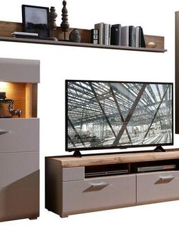 Innostyle Wohnwand FUN PLUS II, (5-St), inkl. LED-Beleuchtung