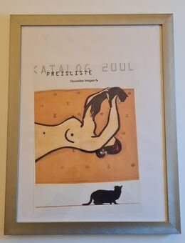 Bild Kunstdruck nackte Frau mit Katzen Katalog 2000 - Frankfurt (Main) Bockenheim