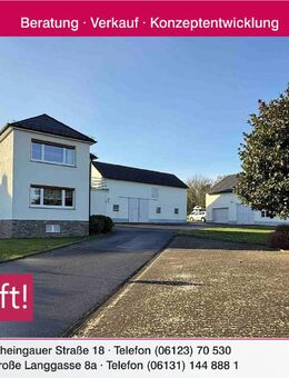 **Privilegiertes landwirtschaftliches Grundstück** Freist. Einfamilienhaus mit 2 Scheunen und großem Garten - Kiedrich