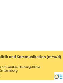Referent Politik und Kommunikation (w/m/d) - Stuttgart