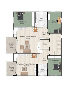 Neubau in S-Bahn Nähe von Freiberg a.N. nur noch 3 ETW verfügbar, barrierefrei mit Aufzug, Garten oder Balkon, auf Wunsch mit Garage oder Stellplatz - Freiberg (Neckar)