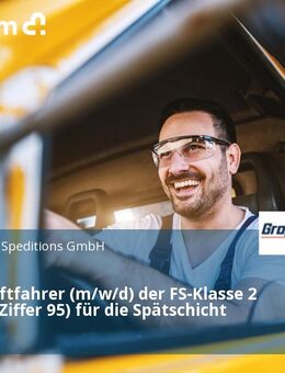 Berufskraftfahrer (m/w/d) der FS-Klasse 2 / CE (inkl. Ziffer 95) für die Spätschicht - Reutlingen